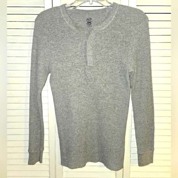 Fruit of the Loom Men's L Thermal Henley - Picture 2 of 9